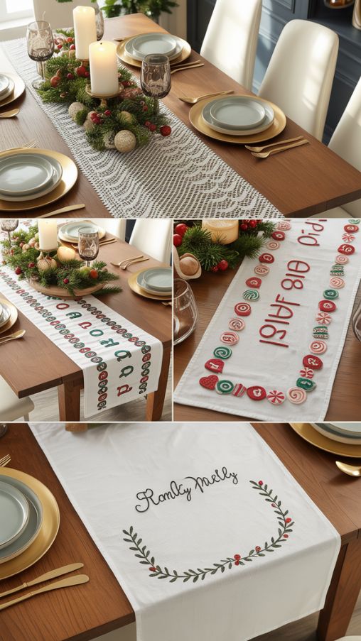 Holiday Table Runner Themes from Popular Stores for Effortless Christmas Decorating