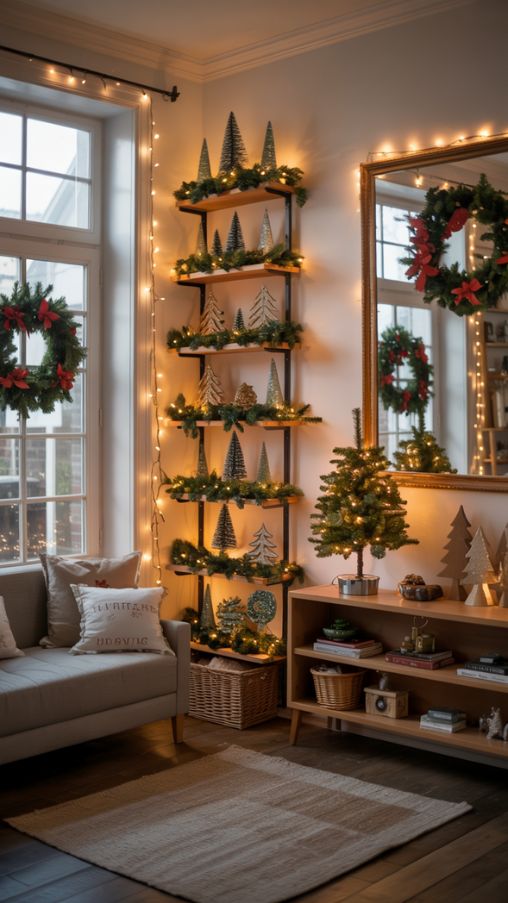 Maximizing Vertical Space in a Small Living Room for Christmas