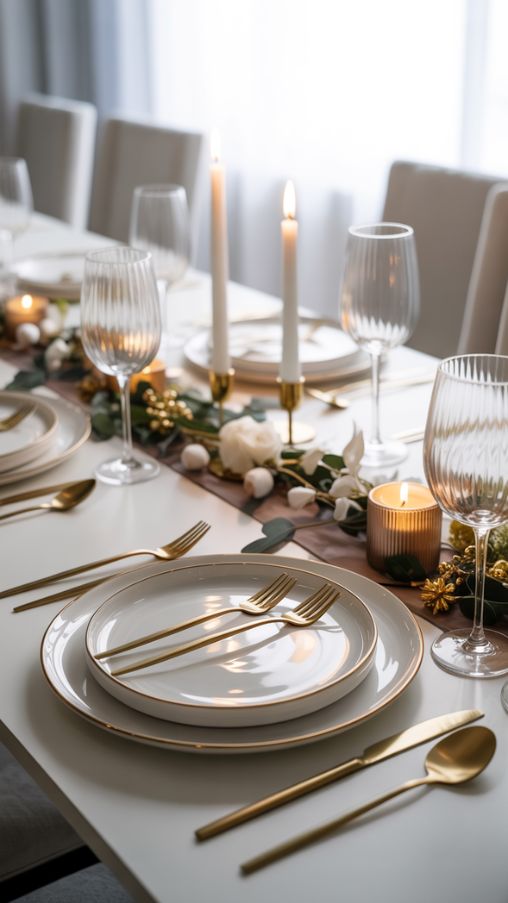 Selecting the Right Tableware and Cutlery for New Year Table Decoration Ideas