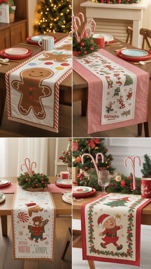 Whimsical and Playful Christmas Table Runner Ideas for a Fun Holiday Table