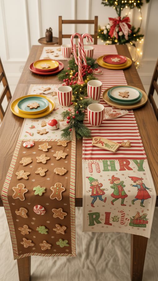 Whimsical and Playful Christmas Table Runner Ideas for a Fun Holiday Table