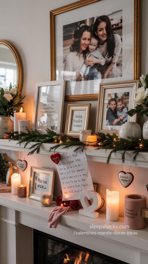 Adding Personal Touches to Valentines Mantle Decor Ideas