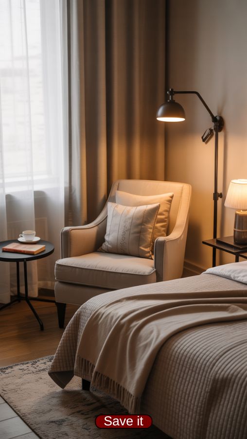 Cozy Guest Room with Relaxing Seating Area