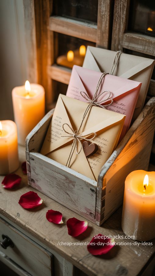 DIY Vintage Envelopes with Sweet Notes for Valentine’s Day
