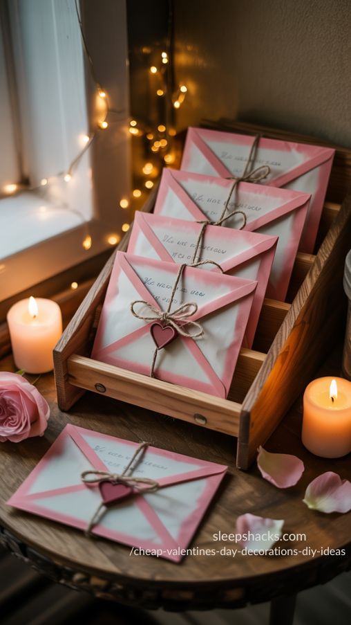 DIY Vintage Envelopes with Sweet Notes for Valentine’s Day