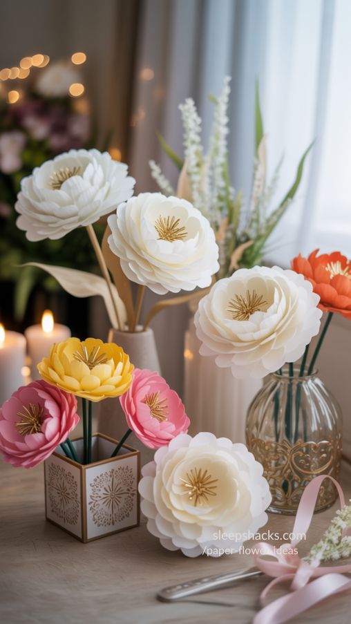 Elegant and Whimsical Paper Flower Designs for Weddings and Special Events