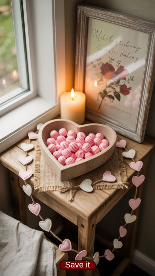 Farmhouse Valentine Corner Vignette Ideas for Cozy Decor