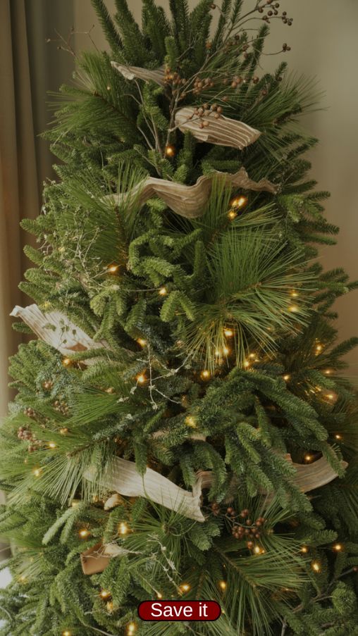 Full and Lush Real Christmas Tree Using Layering Techniques
