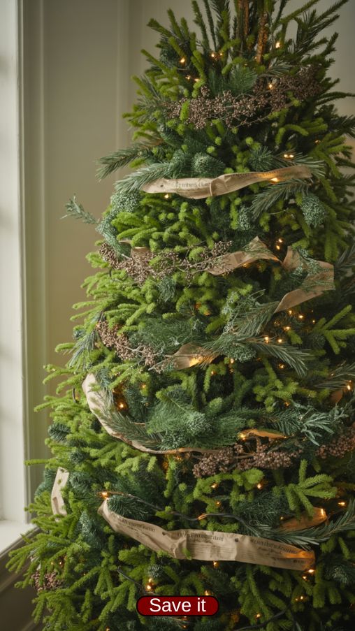 Full and Lush Real Christmas Tree Using Layering Techniques
