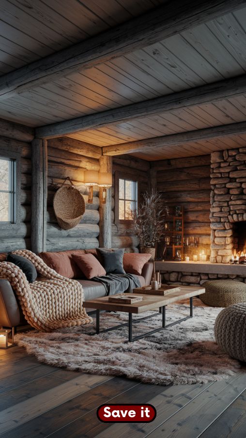 Layer Rich Textures for Comfort in a Winter Cabin