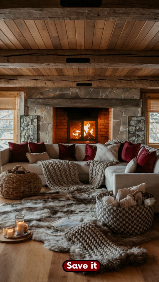 Layer Rich Textures for Comfort in a Winter Cabin