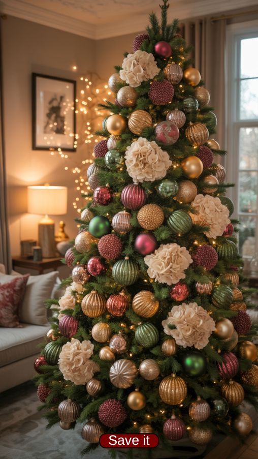 Layered Ornament Placement for a Full and Balanced Christmas Tree