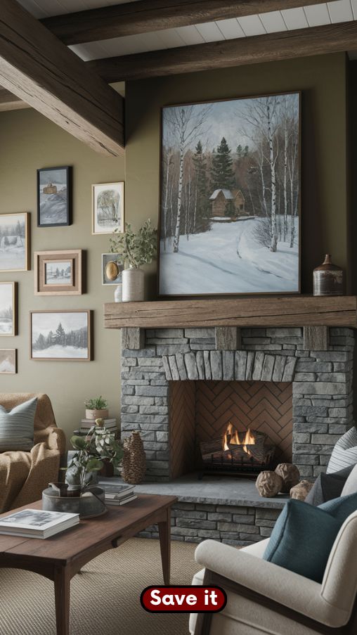 Personalized Art and Wall Decor for a Cozy Winter Cabin