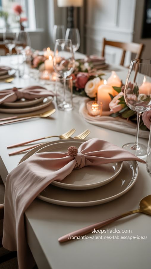 Romantic Valentines Tablescape Ideas Using Soft, Balanced Color Palettes