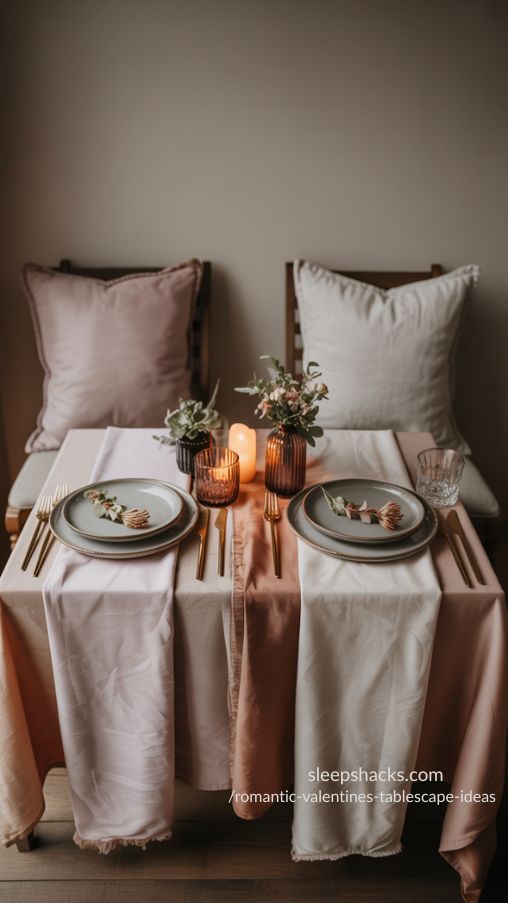 Romantic Valentines Tablescape Ideas for Couples Emphasizing Closeness and Connection