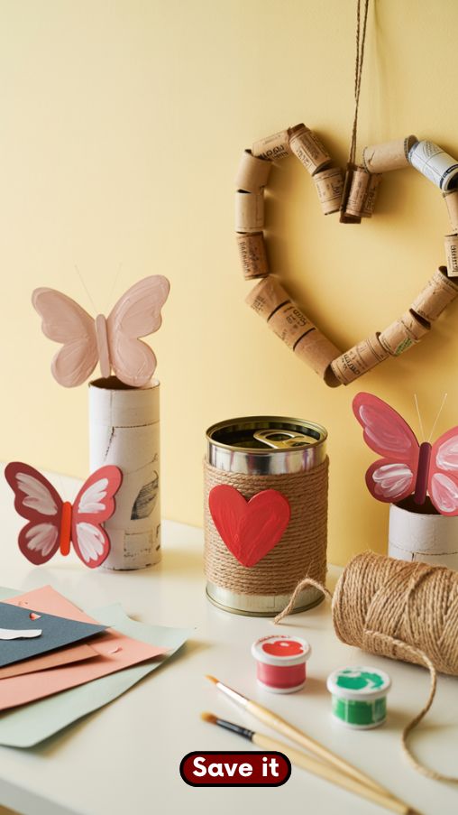 Upcycled and Recycled Valentines Day Crafts
