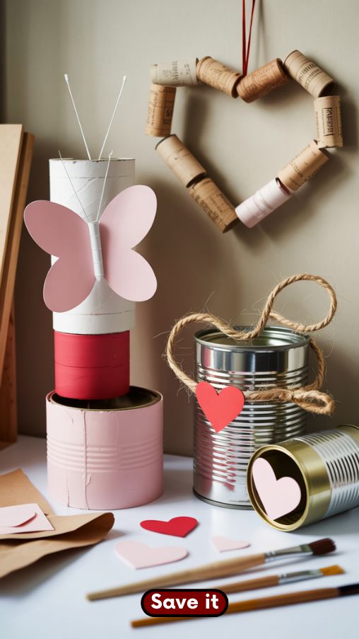 Upcycled and Recycled Valentines Day Crafts