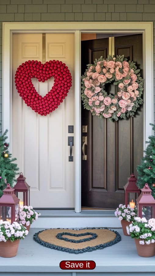 Valentine Wreath Ideas That Work for Any Door