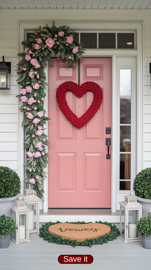 Valentine Wreath Ideas That Work for Any Door