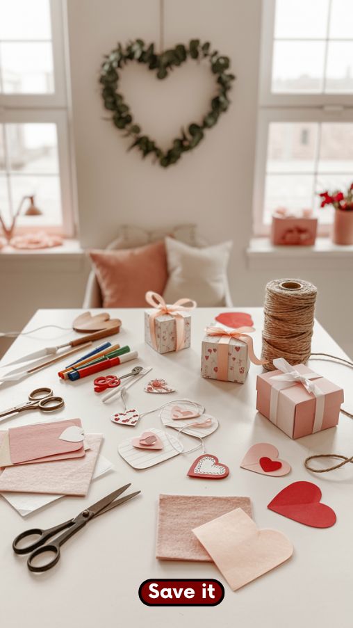 Valentines Day Crafts & Cute Gift Ideas Home Decor Setup
