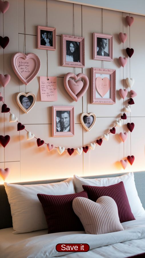 Valentines Room Decor Ideas Heart-Shaped Accents and Wall Decor