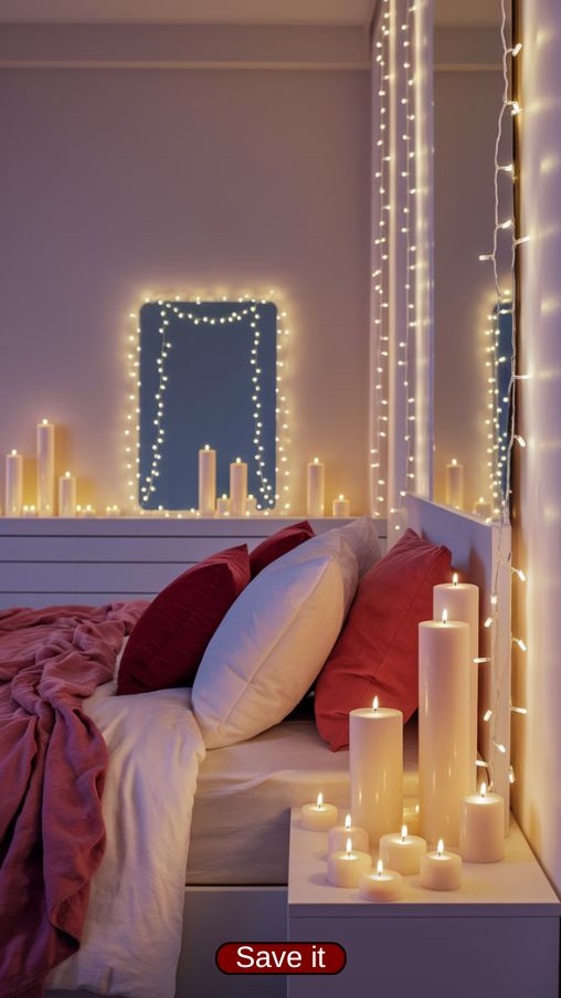 Valentine's Room Decor Ideas Romantic Lighting Setup