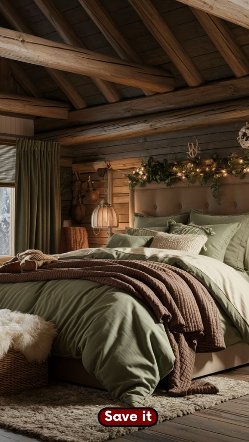Warm Winter Comfort in Cabin Bedrooms