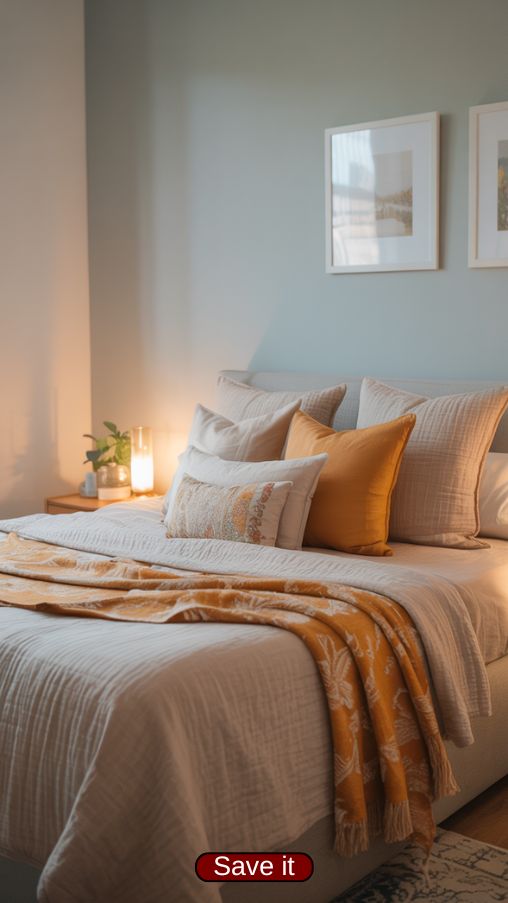 Warm and Inviting Cozy Guest Room with Neutral Color Palette