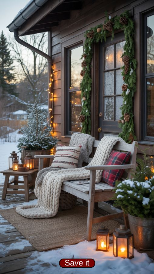 Winter Porch Decor Ideas Cozy Seasonal Front Porch Inspiration