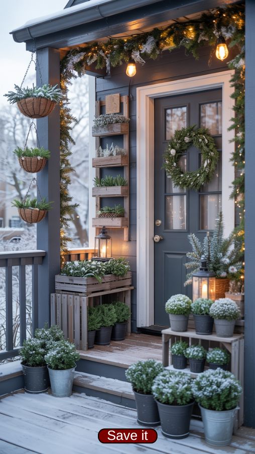 Winter Porch Decor Ideas for Small Spaces