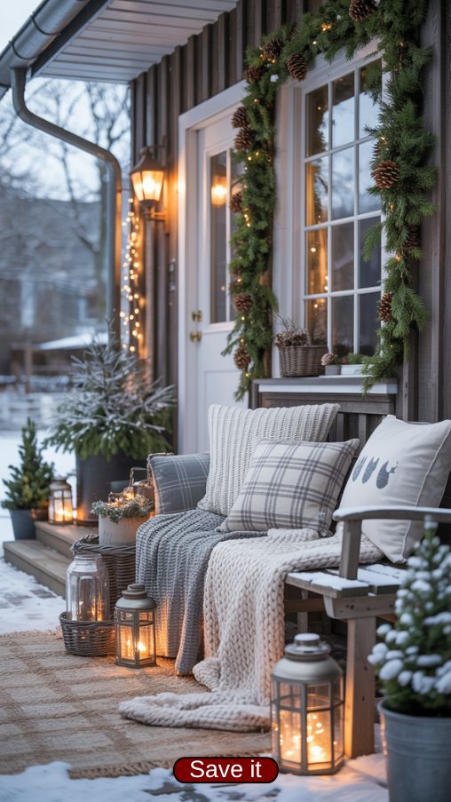 Winter Porch Decor Ideas Cozy Seasonal Front Porch Inspiration