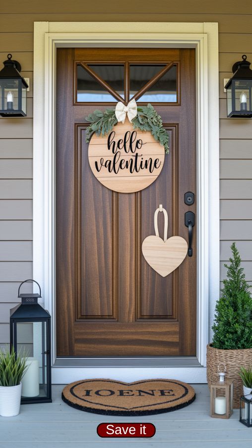 Wooden Valentine Door Hangers That Add a Personal Touch