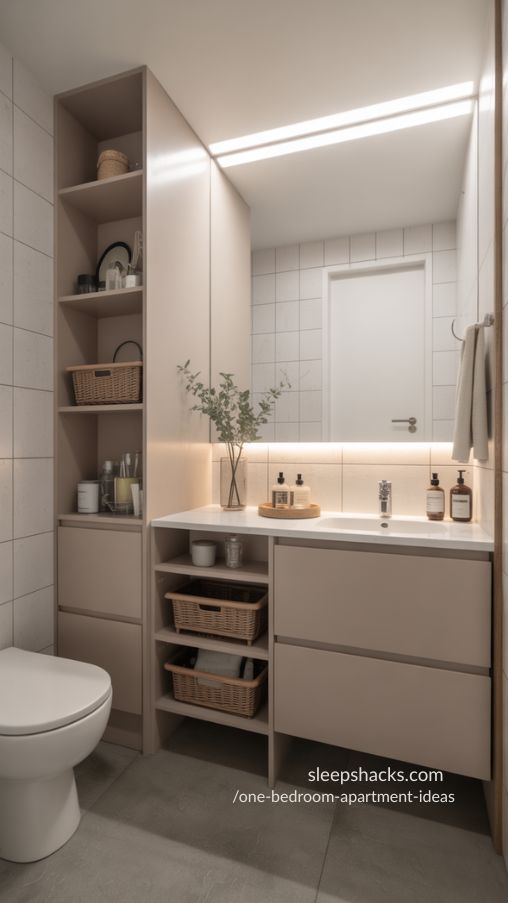 Bathroom Organization and Design for One Bedroom Apartments – Functional and Stylish Small Space