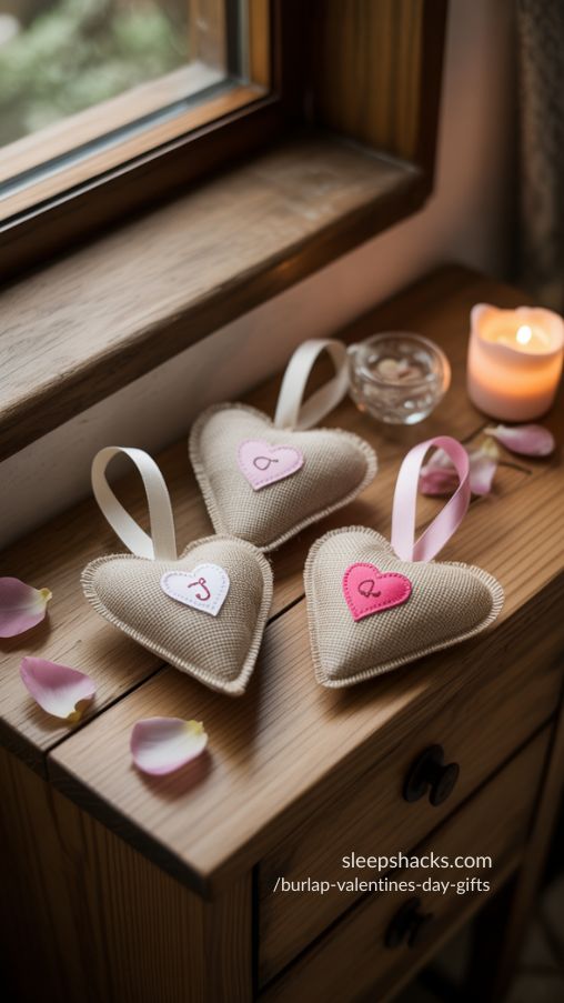 Burlap Heart Sachets – Romantic Handmade Valentines Day Gifts