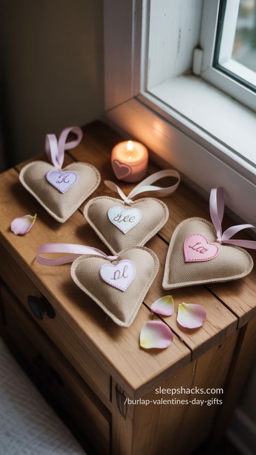 Burlap Heart Sachets – Romantic Handmade Valentines Day Gifts