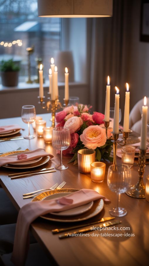 Candlelight Ideas for a Romantic Valentine’s Day Tablescape