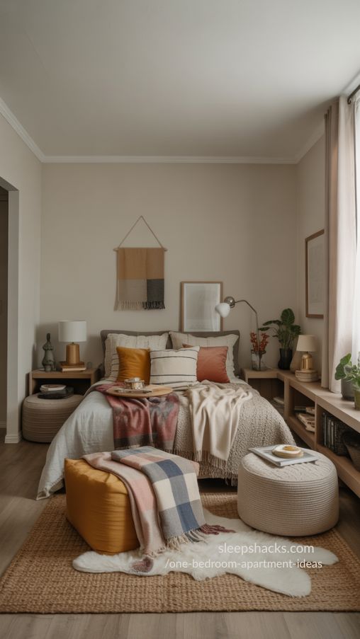 Cozy Textiles and Accessories for One Bedroom Apartments – Warm and Stylish Ideas