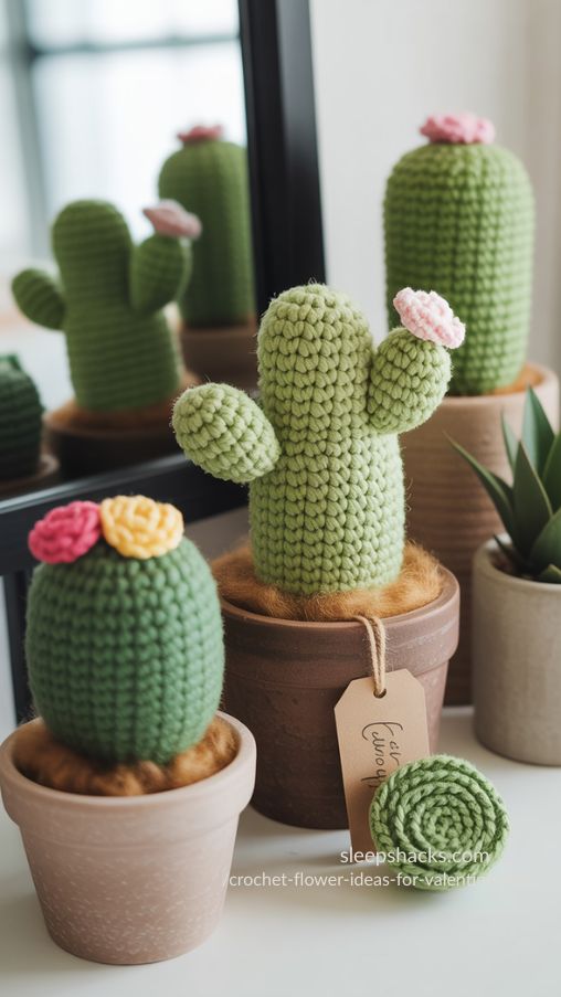 Crochet Cacti and Succulents – Quirky Valentines Day Decor Ideas