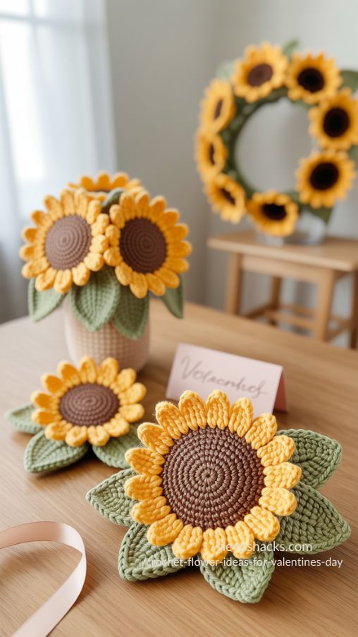 Crochet Sunflower Ideas for Valentines Day – Bright and Cheerful Handmade Decor