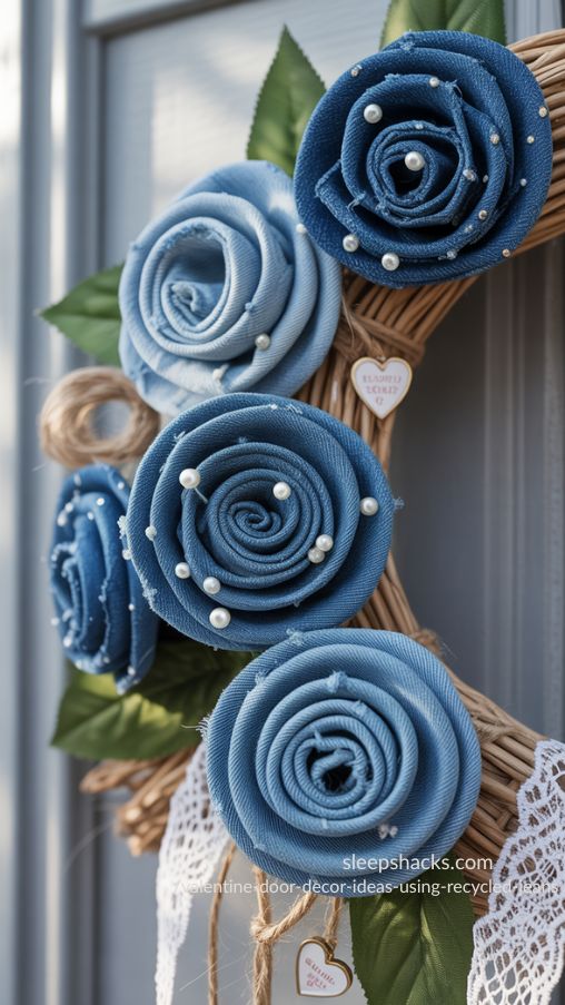 DIY Denim Roses – Creative Upcycled Jeans Decor for Valentines
