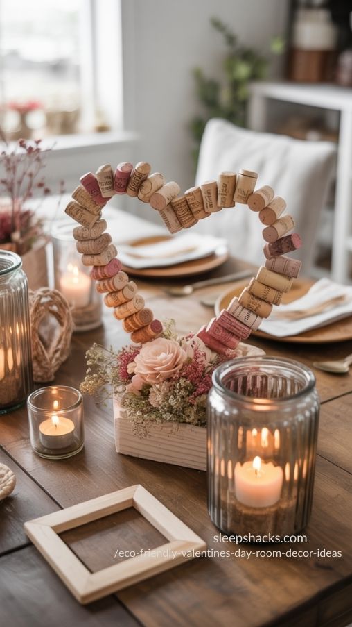 DIY Reclaimed Material Centerpieces for Valentines Day