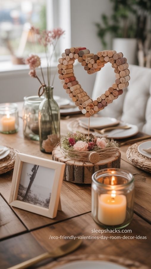 DIY Reclaimed Material Centerpieces for Valentines Day
