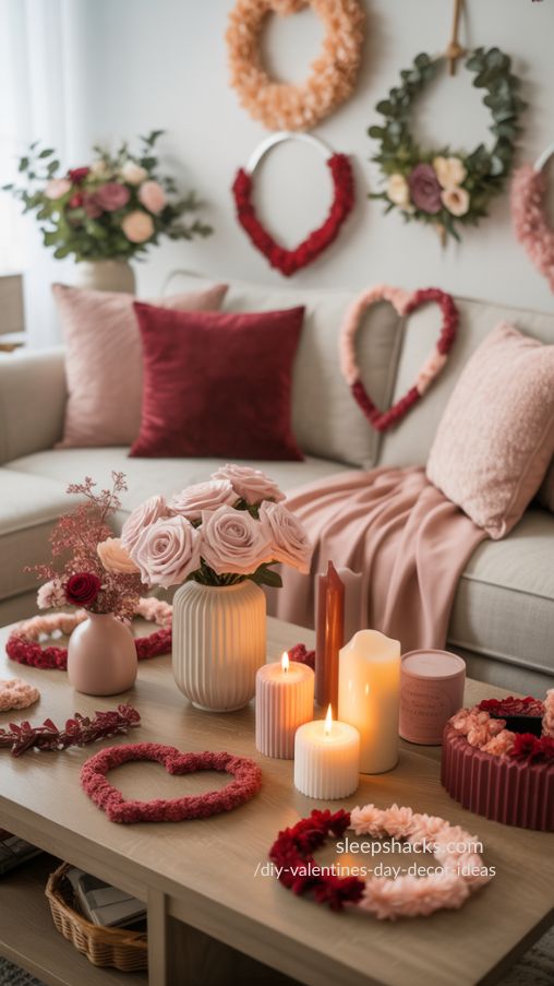 DIY Valentines Day Decor Ideas with the Perfect Color Palette