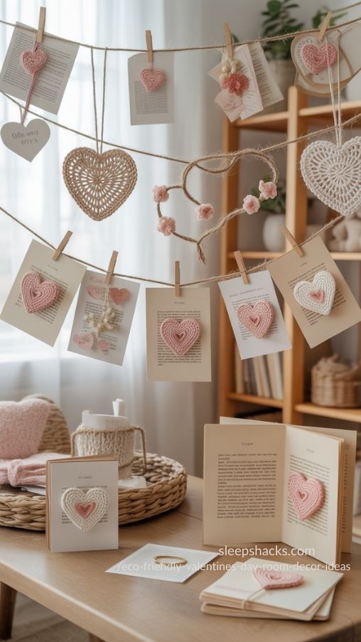 Eco-Friendly Valentines Day Decor with Handmade Cards and DIY Decorations