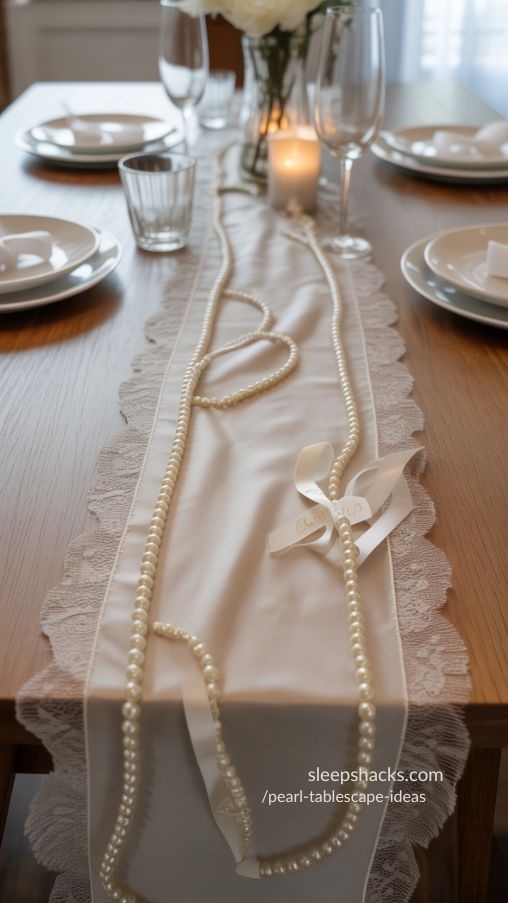 Elegant DIY Pearl Table Runners for Timeless Tablescapes