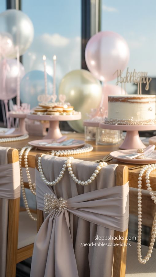 Elegant Pearl Tablescape Ideas for Stylish Birthday Celebrations