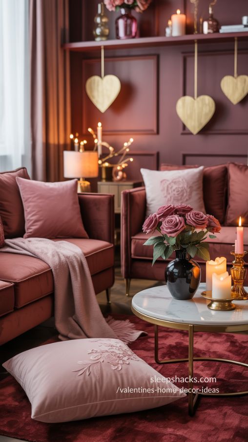 Elegant Valentine’s Day Home Decor Color Scheme Ideas