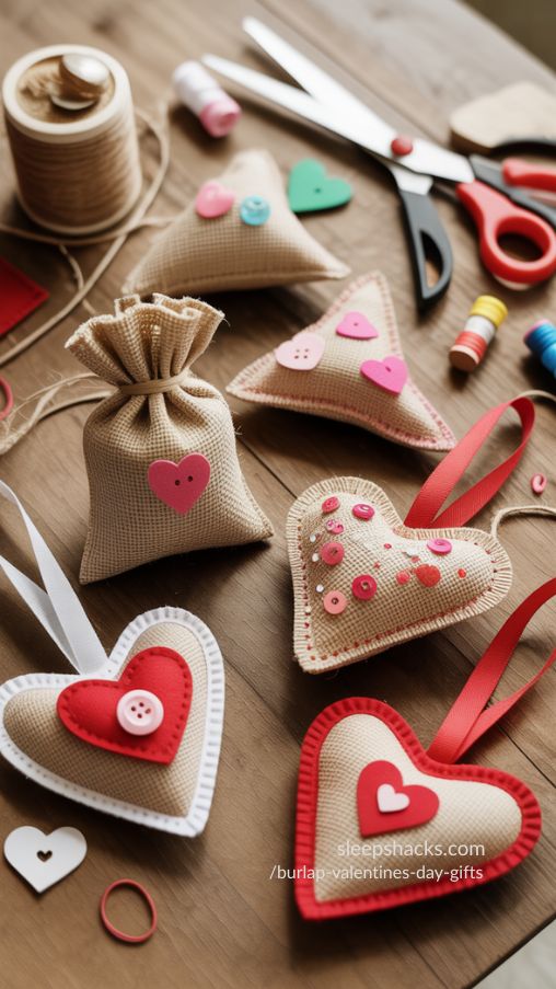 Family-Friendly DIY Burlap Valentines Gifts