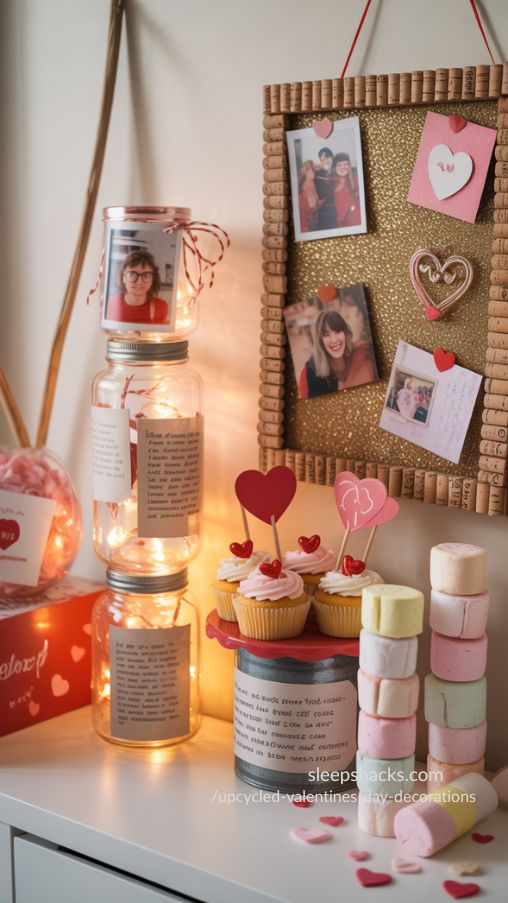 Fun and Quirky Upcycled Valentine Decorations with Creative Handmade Accents