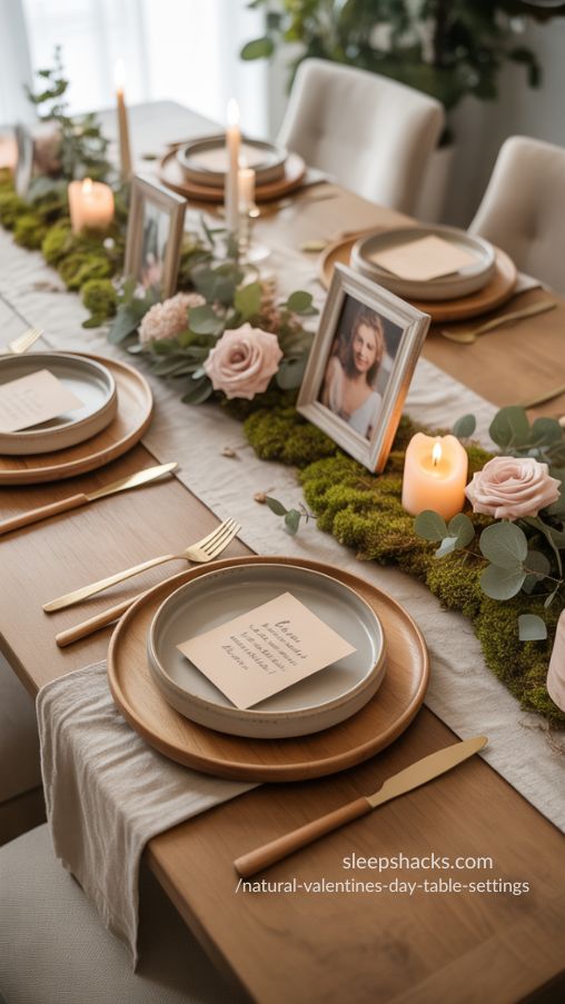 Natural Valentine’s Day Table with Personal and Sentimental Touches